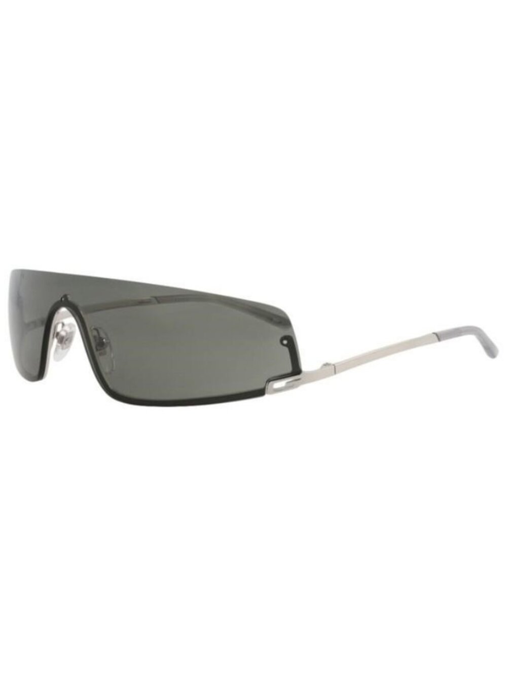 New Gucci Unisex Shield/Wrap Silver Silver Grey Fashion Designer Sunglasses